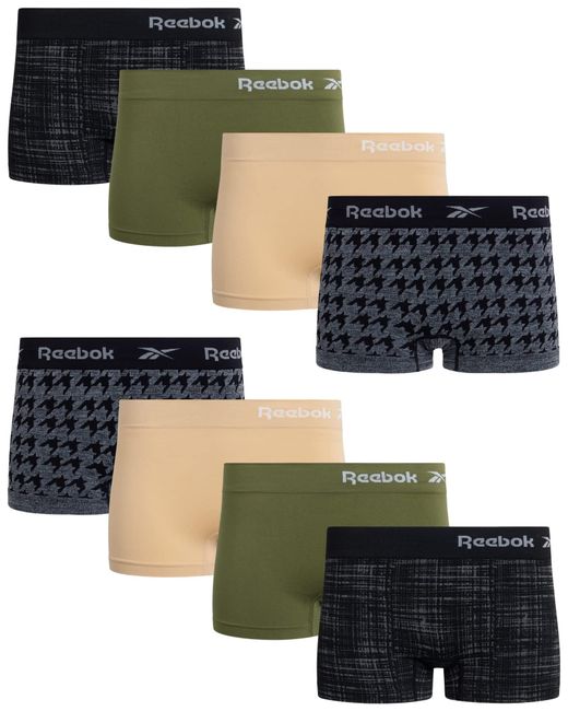 Reebok Black 8 Pack Seamless Underwear For