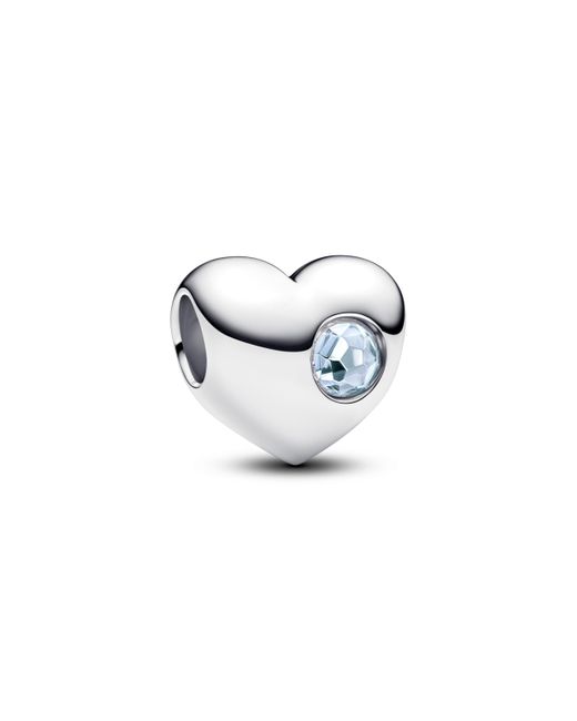 Ciondolo a forma di cuore in argento Sterling con cristallo di Pandora in White
