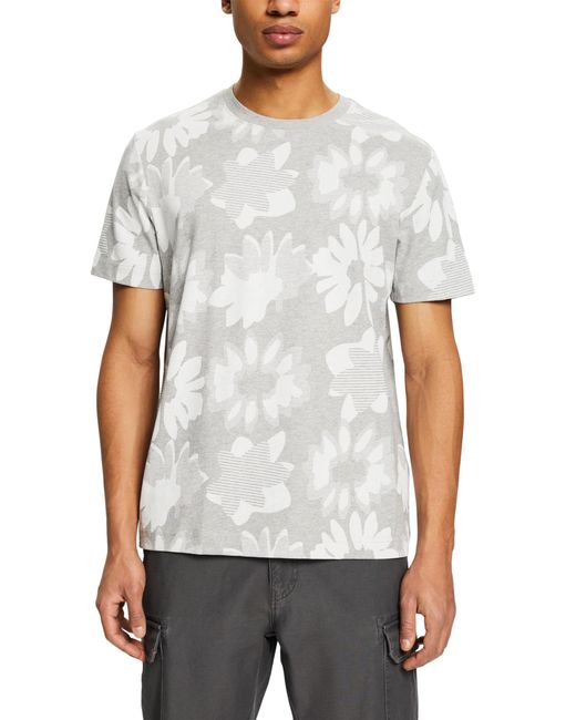 Esprit Gray 014ee2k309 T-shirt for men