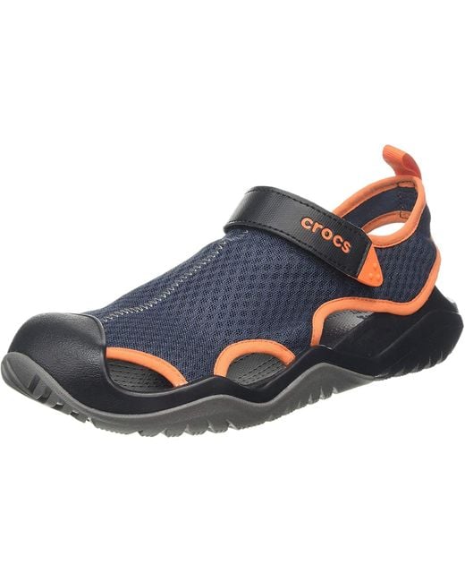 Crocs™ Swiftwater Mesh Deck Sandal in Blue for Men | Lyst UK
