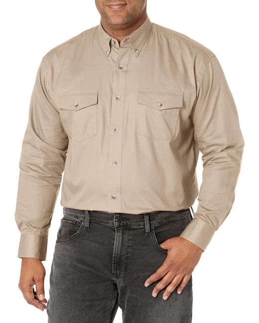 Wrangler Natural Painted Desert Two Pocket Long Sleeve Button Work Shirt Shirt for men