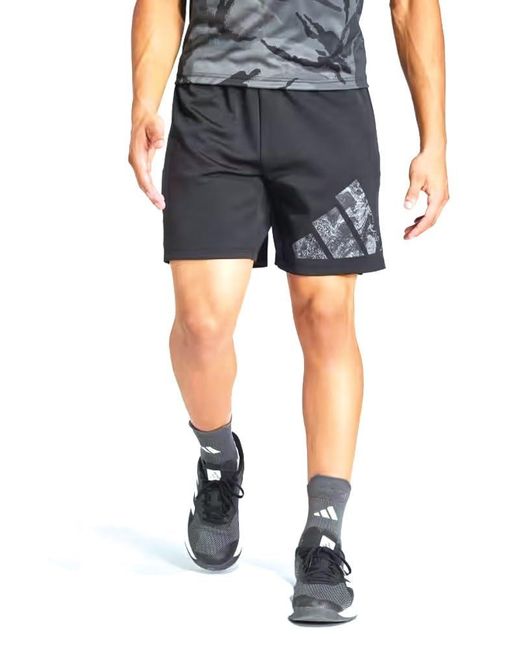 Workout Logo Knit Shorts Pantaloncini Casual di Adidas in Blue da Uomo
