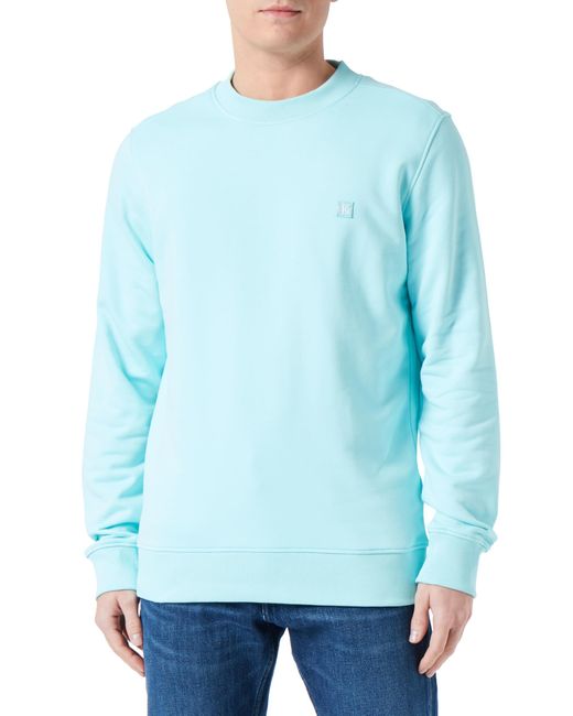 Calvin Klein CK EMBRO BADGE CREW NECK Sweatshirts in Blue für Herren