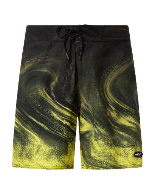 Oakley Green Cosmic Tides 18" Boardshort Swim Trunks for men