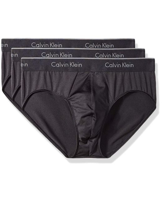 Calvin Klein Black Microfiber Stretch Multipack Briefs for men