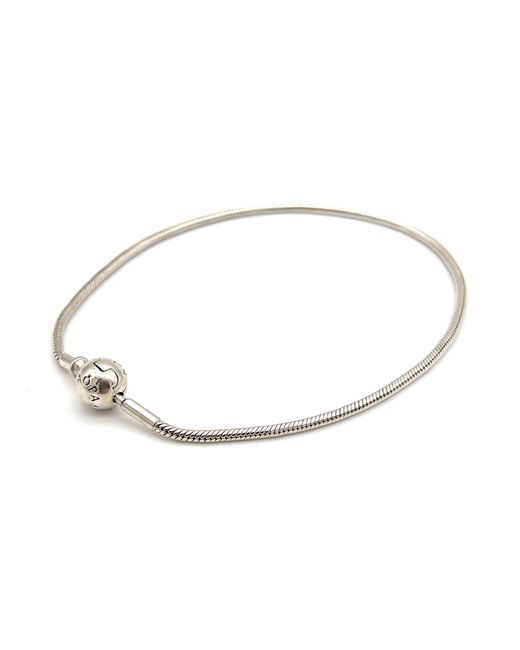 PANDORA Me Silver Snake Link Bracelet in Black Lyst UK