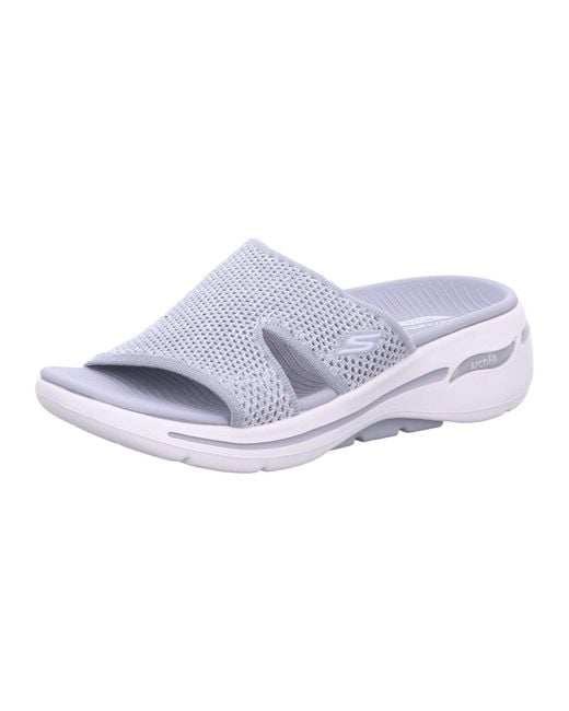 Skechers Blue Go Walk Arch Fit Joy 140274 Grey Textile/canvas S Sandals Standard Fit 4 Uk
