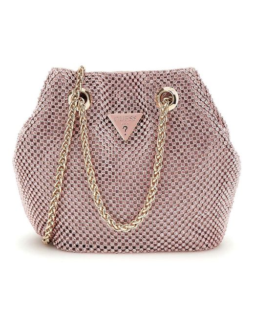 Zalina Mini Pouch Bellarose di Guess in Pink