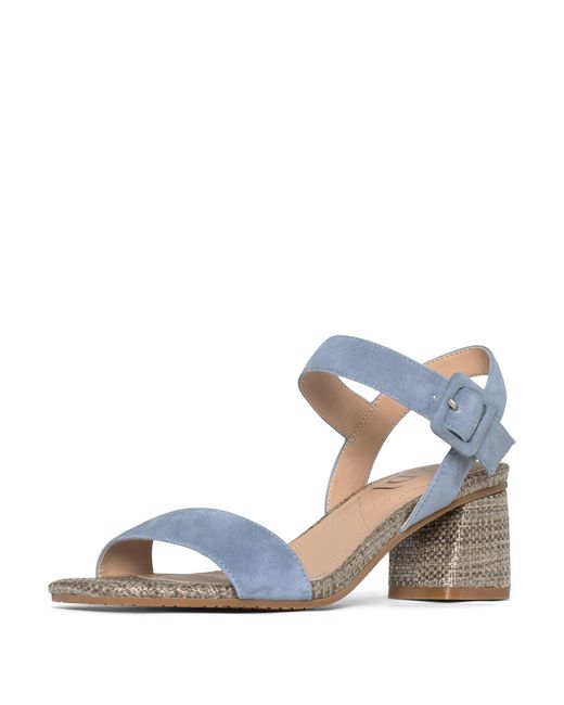 NYDJ Blue Gaiana Suede Block Heel