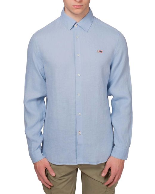 Napapijri Blue Gilbert Shirt for men