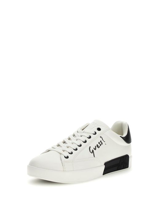 Guess Black And White Lace-up Trainers