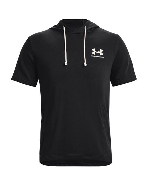 Under Armour Black Rival Fleece Big Logo Hoodie for men