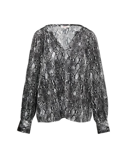 S.oliver Gray Satinbluse im Relaxed Fit dunkelgrau 44