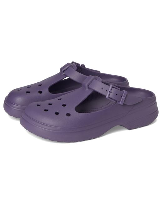 Zoccoli classici Mary Jane unisex per adulti di CROCSTM in Purple
