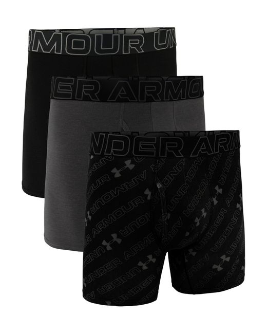 Under Armour Black 3-pack Performance Cotton Boxer Brief for men