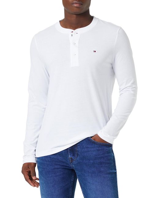 Tommy Hilfiger Henley Ls Tee White for men