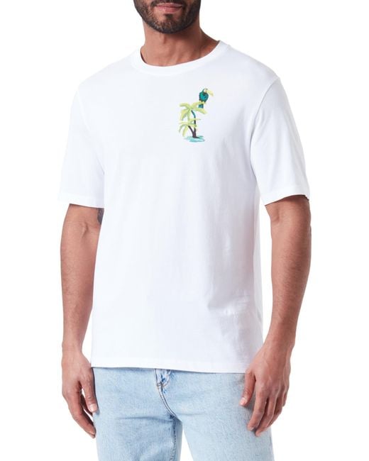 Scotch & Soda Front Back Artwork T-Shirt in White für Herren