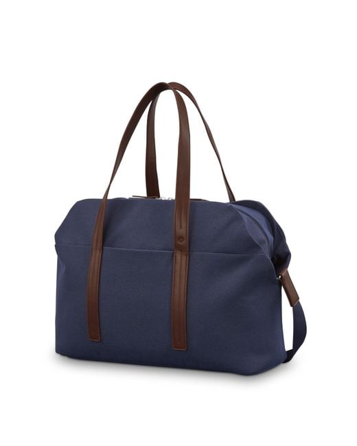 Samsonite Blue Virtuosa Weekender Duffel Overnight Bag With Laptop Computer Sleeve for men