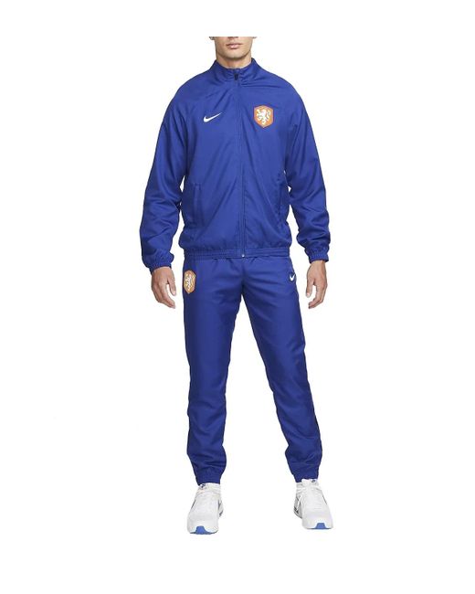 Nike KNVB Netherlands Niederlande Track Suit Trainingsanzug in Blue für Herren