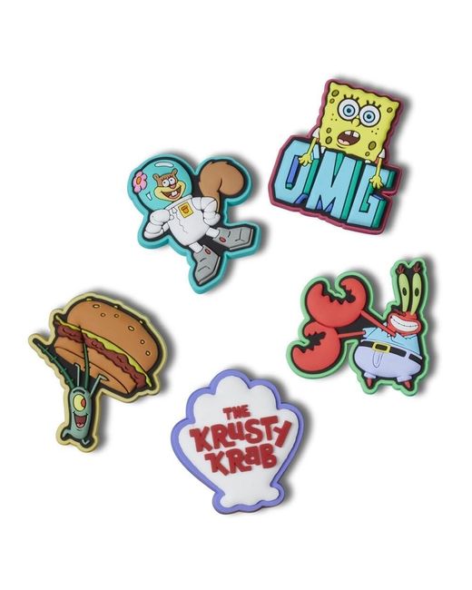 CROCSTM Blue Spongebob 5 Pack Schuhanhänger