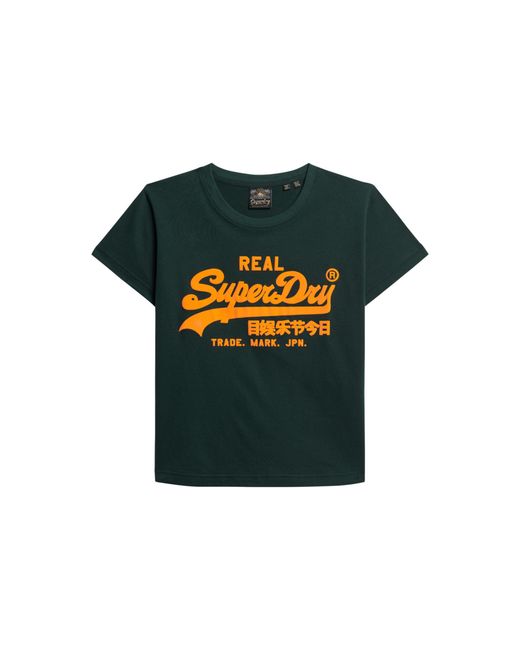 Superdry Green Bedrucktes T-Shirt Hemd