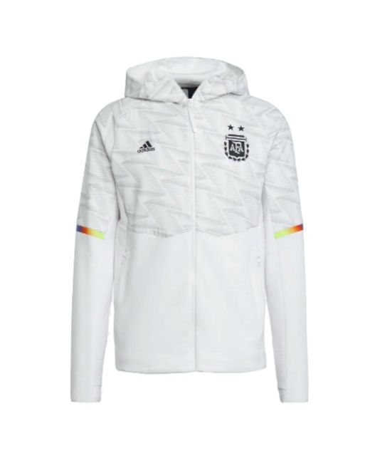 Adidas Blue 2022-2023 Argentina Game Day Full Zip Travel Hoodie for men