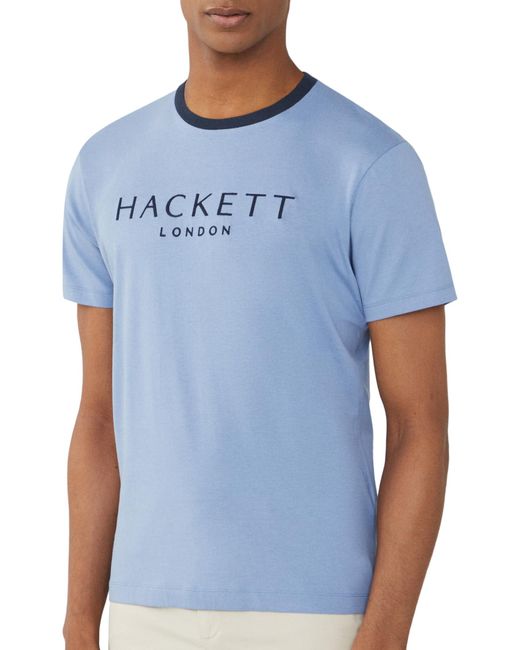 Hackett Blue Hackett Heritage Classic Short Sleeve T-shirt M for men