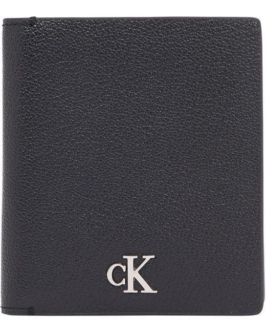 Calvin Klein Black Mono Hrdw Rfid Sm N/s Trifold Wallets for men