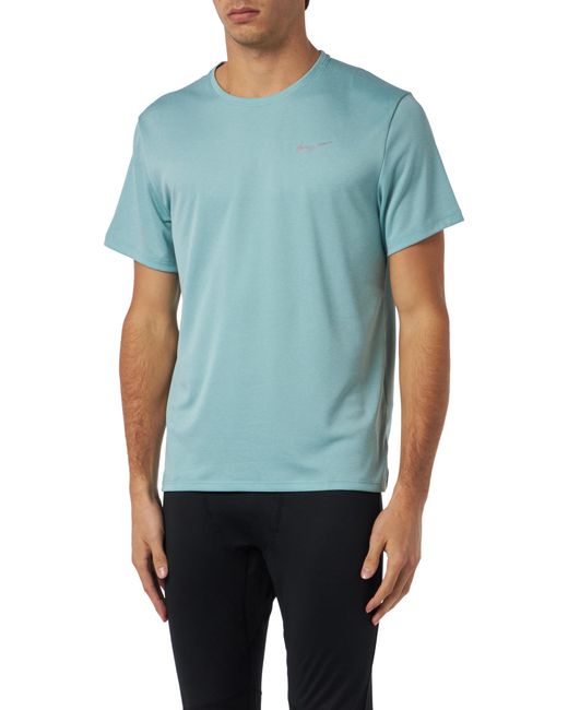 Nike Dv9315-309 M Nk Df Uv Miler Ss T-shirt Mineraal/jade Ice/htr/reflective Sil in het Blue voor heren