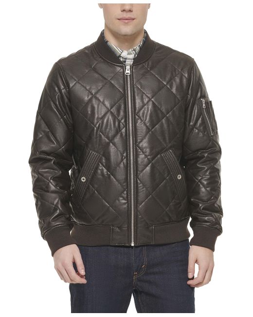 Levi's Diamond Quilted Bomber Jacket in Grey for Men Lyst UK