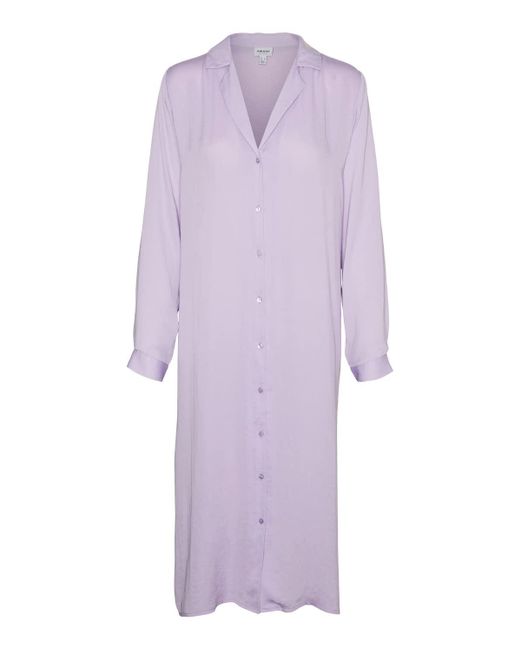 Vmdarcy LS Calf Shirt Dress VMA Vestito di Vero Moda in Purple