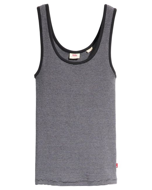 Essential Rib Tank T-Shirt di Levi's in Black