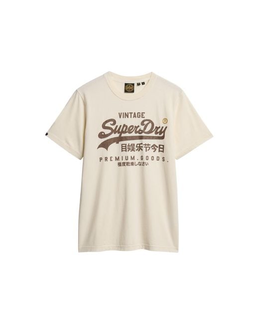 Superdry Lässiges Workwear T-Shirt mit Vintage-Logo Riffweiß XXL in White für Herren