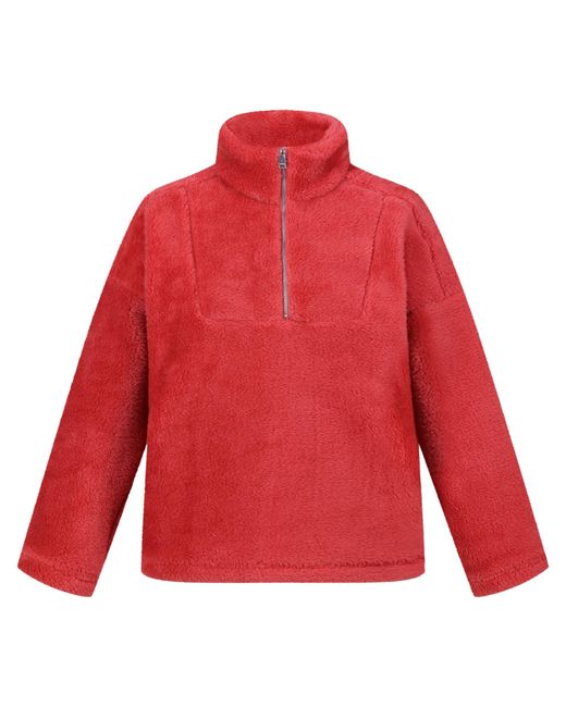 Regatta S Zeeke Half Zip Sherpa Fleece Sweater Mineral Red