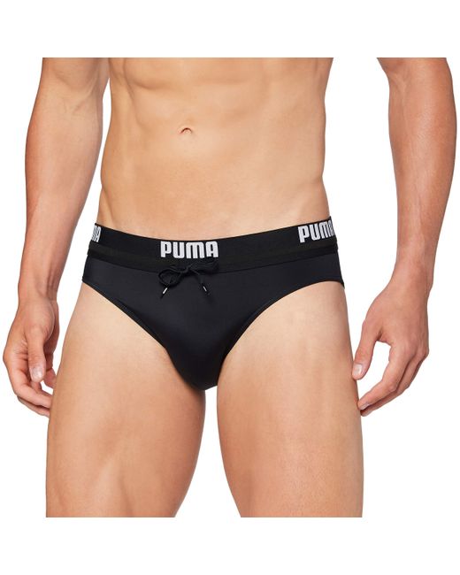 Logo Swimming Brief Slip de Bain PUMA pour homme en coloris Noir ...