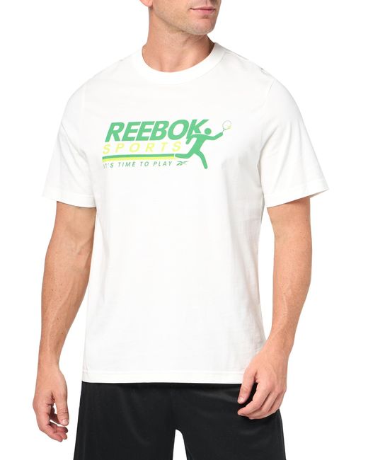 Reebok Green Court Sport Graphic Tee T-shirt
