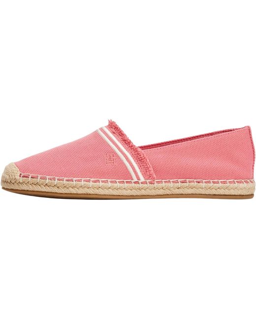 Tommy Hilfiger Black Fringe Canvas Closed Fw0fw08881 Espadrilles