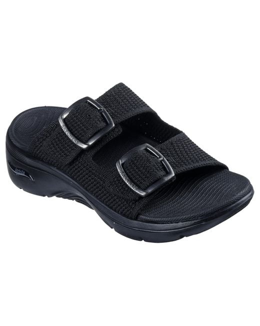 Skechers Blue On-The-go Massage Fit Revive-Honey Schiebe-Sandalen