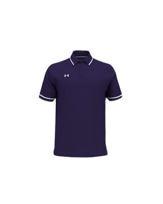 Under Armour Blue Team Tipped S Short Sleeve Polo Shirt for men
