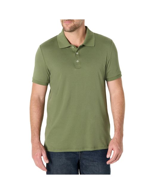 Amazon Essentials Slim Fit: Interlock-Poloshirt in Green für Herren
