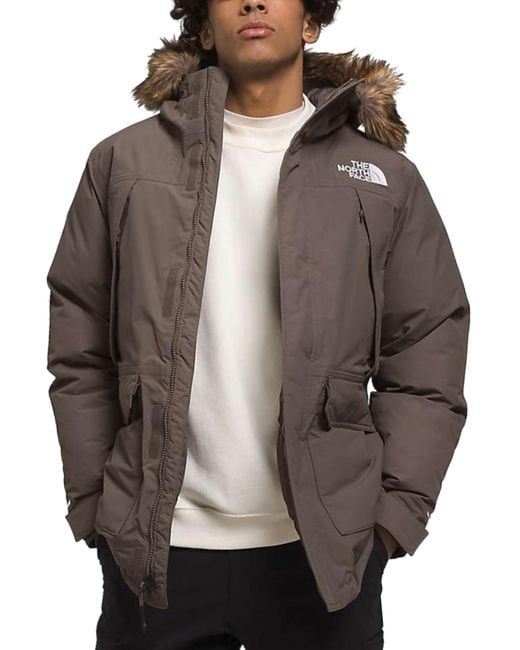 The North Face Gray Mcmurdo Parka Winter Jacket for men