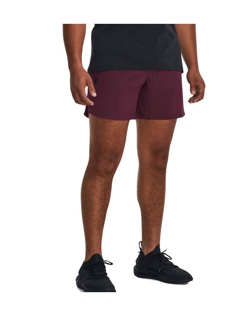Under Armour Purple S Peak Woven Shorts Maroon M for men
