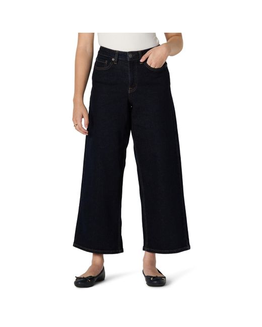 Amazon Essentials Black Hoch Geschnittene Jeans mit Weitem Bein
