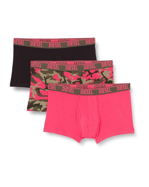 DIESEL Pink Umbx-damienthreepack Boxer Briefs for men