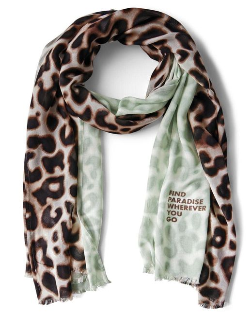 Street One Multicolor A572634 Langer Schal mit Leo-Muster