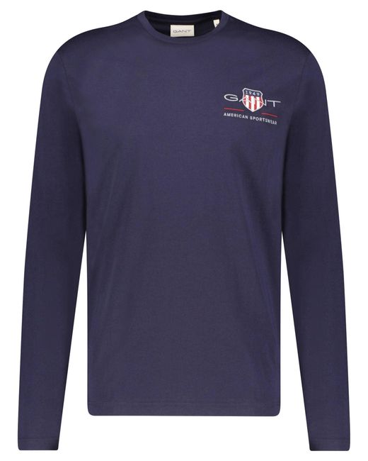 Gant Langarmshirt MEDIUM ARCHIVE SHIELD in Blue für Herren
