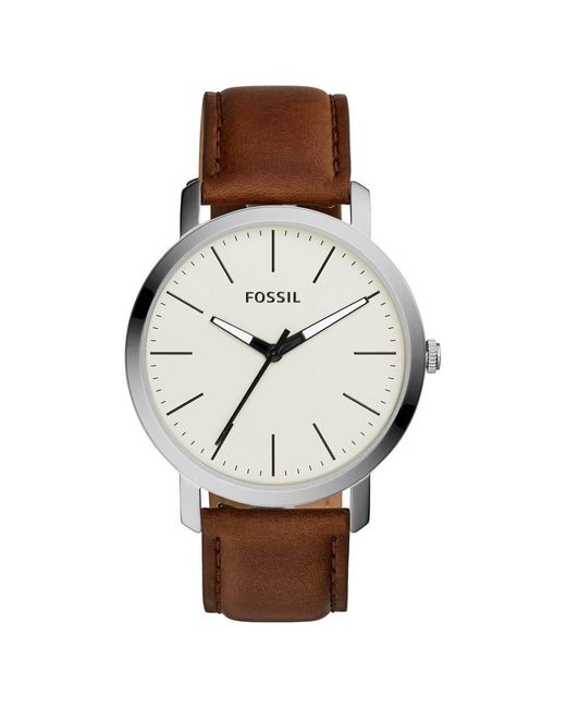 Orologio Analogico Quarzo Uomo con Cinturino in Pelle 4053858961906 di Fossil in Metallic da Uomo