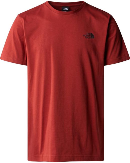 Simple Dome T-Shirt The North Face pour homme en coloris Red