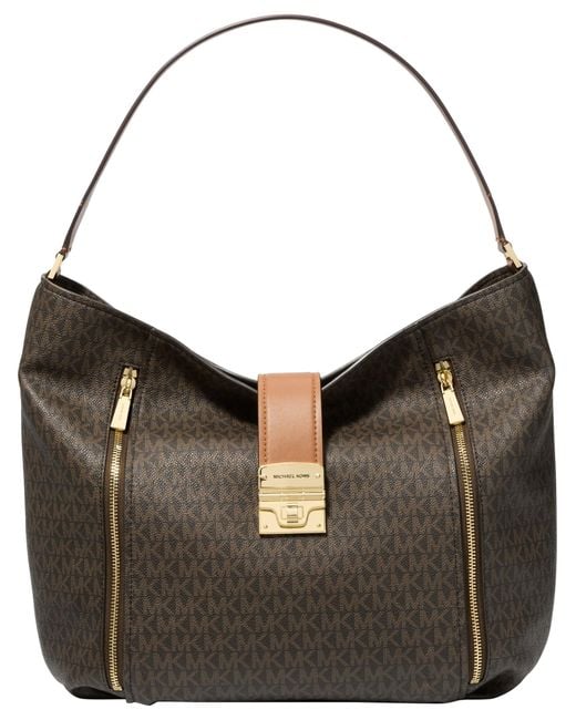 Michael Kors Gray Addie Large Hobo Shoulder Bag
