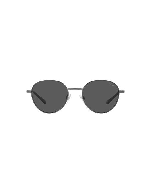 Polo Ralph Lauren Black S Ph3144 Round Sunglasses for men